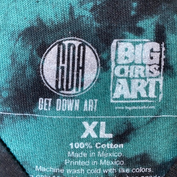 New Big Chris Art Dark Alice in the wonderland tie dye shirt sz XL - Picture 2 of 3